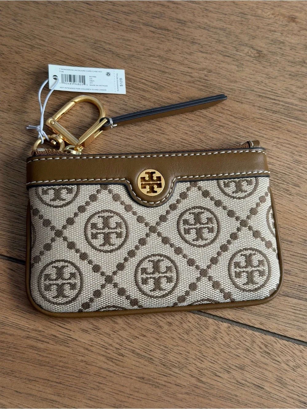New Tory Burch T Monogram Cardholder/ Keychain